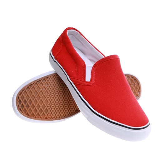 Czerwone wsuwane dziecięce tenisówki /E7-3 16581 G7-38/ ze sklepu Pantofelek24.pl w kategorii Trampki dziecięce - zdjęcie 179055627