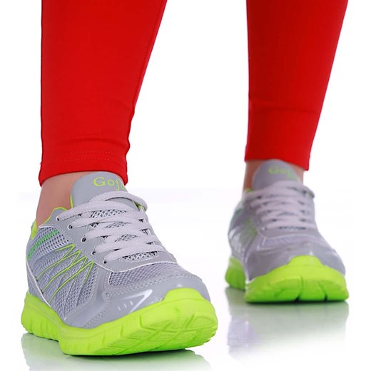 Lekkie damskie buty sportowe L.Grey-Green / F1-2 8412 S203/ ze sklepu Pantofelek24.pl w kategorii Buty sportowe damskie - zdjęcie 179055938