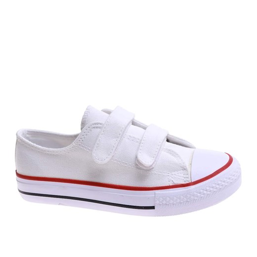 Białe dziecięce trampki na rzepy /G9-2 17239 T203/ ze sklepu Pantofelek24.pl w kategorii Trampki dziecięce - zdjęcie 179056025