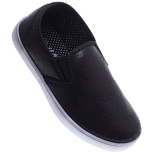 Wsuwane czarne dziewczęce tenisówki slip on /G3-2 15592 T196/ ze sklepu Pantofelek24.pl w kategorii Trampki dziecięce - zdjęcie 179056996