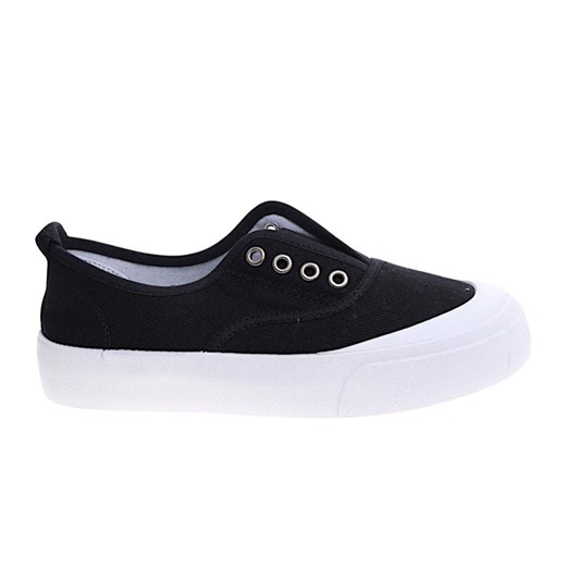 Czarne wsuwane trampki na platformie /B2-3 14072 S260/ ze sklepu Pantofelek24.pl w kategorii Trampki damskie - zdjęcie 179057109