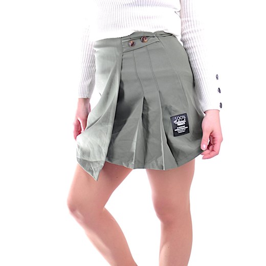 Elegancka oliwkowa spódnica mini /H-1 UB266 U192/ ze sklepu Pantofelek24.pl w kategorii Spódnice - zdjęcie 179057746