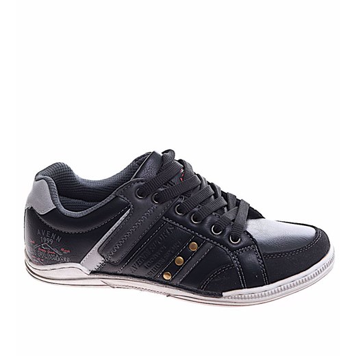 Sznurowane chłopięce trampki czarne /G9-1 16760  T177/ ze sklepu Pantofelek24.pl w kategorii Buty sportowe dziecięce - zdjęcie 179058475