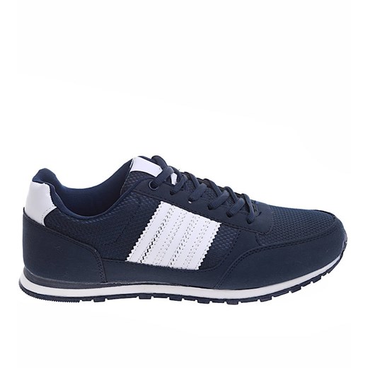 Sznurowane granatowe męskie buty sportowe /G6-1 16534 T535/ ze sklepu Pantofelek24.pl w kategorii Trampki męskie - zdjęcie 179058779