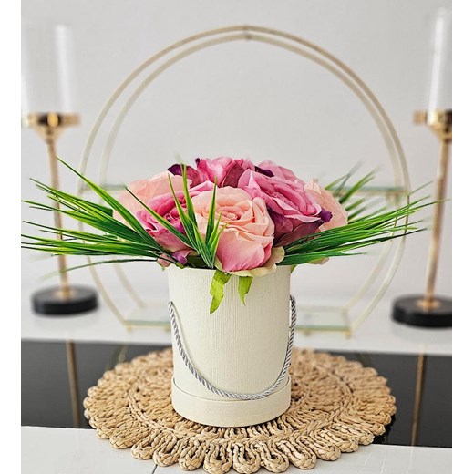 Flower box- śliczne kolorowe róże na prezent /FL48A M312/ ze sklepu Pantofelek24.pl w kategorii Dekoracje - zdjęcie 179059048