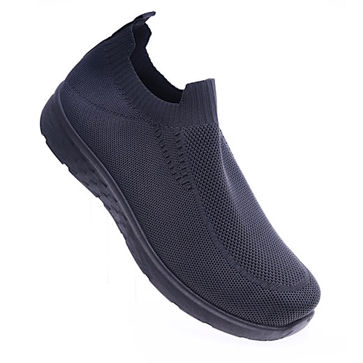 Wsuwane męskie półbuty Szare /F3-3 14242 S495/ Pantofelek24 45 Pantofelek24.pl