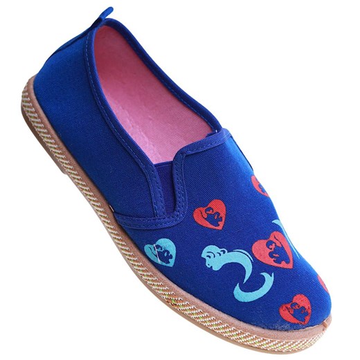 Wsuwane niebieskie tenisówki dziewczęce /E5-1 7834 S095/ ze sklepu Pantofelek24.pl w kategorii Trampki dziecięce - zdjęcie 179061356