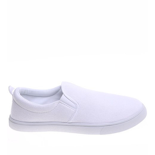 Wsuwane białe męskie trampki slip on /E2-1 16524 T284/ ze sklepu Pantofelek24.pl w kategorii Trampki męskie - zdjęcie 179061546