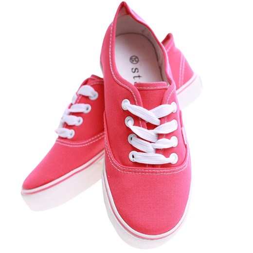 Arbuzowe dziecięce tenisówki /E1-2 16566 G8-61/ ze sklepu Pantofelek24.pl w kategorii Trampki dziecięce - zdjęcie 179062237