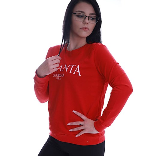 Czerwona sportowa bluza damska Atlanta /H UB524 T149/ ze sklepu Pantofelek24.pl w kategorii Bluzy damskie - zdjęcie 179063109