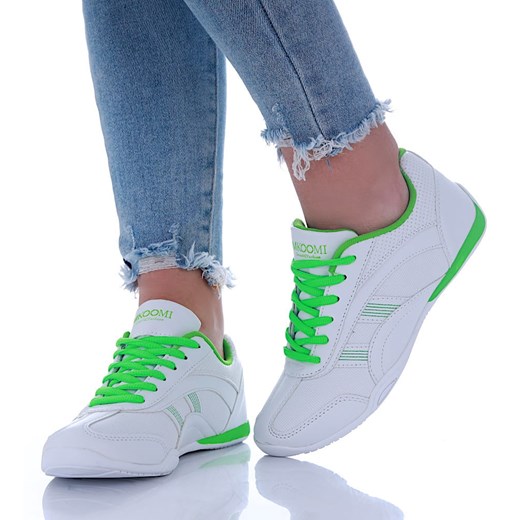 Biało zielone damskie buty sportowe /a4-2 17020 S242/ ze sklepu Pantofelek24.pl w kategorii Buty sportowe damskie - zdjęcie 179063615