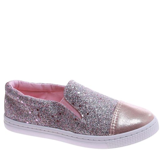Różowe wsuwane trampki dziewczęce /G9-2 17282 T121/ ze sklepu Pantofelek24.pl w kategorii Trampki dziecięce - zdjęcie 179063765