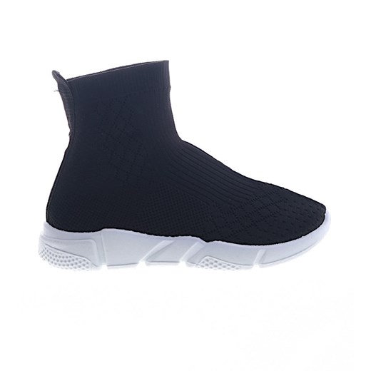 Wsuwane wysokie dziewczęce trampki czarne /G12-3 13268 T143/ ze sklepu Pantofelek24.pl w kategorii Buty sportowe dziecięce - zdjęcie 179064877