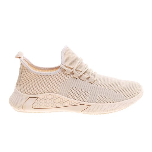 Beżowe ażurowe męskie wsuwane buty sportowe /E1-1 16280 S237/ ze sklepu Pantofelek24.pl w kategorii Buty sportowe męskie - zdjęcie 179065125