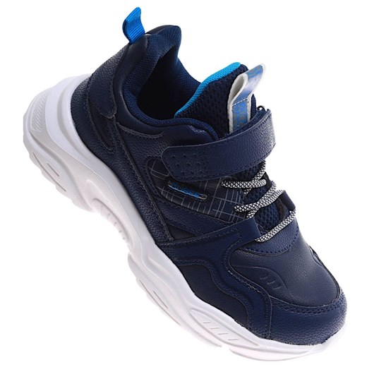 Uniwersalne dziecięce granatowe buty sportowe na rzepy /A2-1 16832 T289/ ze sklepu Pantofelek24.pl w kategorii Buty sportowe dziecięce - zdjęcie 179065135