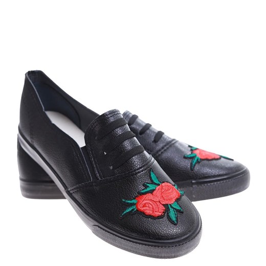 Wsuwane czarne trampki slip on /F7-2 13973 S178/ ze sklepu Pantofelek24.pl w kategorii Trampki damskie - zdjęcie 179065495