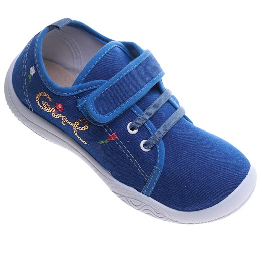 Dziecięce niebieskie trampki na rzepy /G12-2 17314 T122/ ze sklepu Pantofelek24.pl w kategorii Trampki dziecięce - zdjęcie 179065528