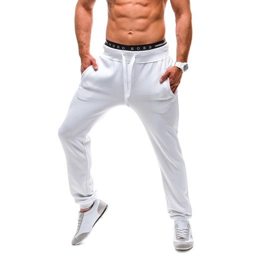 Spodnie męskie dresowe STEGOL AK70-1 białe - BIAŁY denley-pl szary Spodnie sportowe męskie
