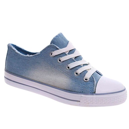 Niebieskie trampki dla dziewczynki /E3-2 17287 T13-5/ ze sklepu Pantofelek24.pl w kategorii Trampki dziecięce - zdjęcie 179066686