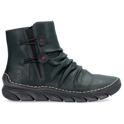 Botk Damskie Rieker 55052-54 zielone ze sklepu ButyModne.pl w kategorii Botki - zdjęcie 179067266