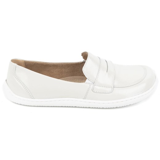 Olivier Barefoot Damskie minimalistyczne mokasyny skórzane 1280 ecru białe ze sklepu ButyModne.pl w kategorii Mokasyny damskie - zdjęcie 179067379