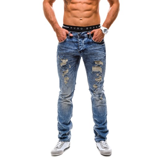 Spodnie męskie jeansy DENIM REPUBLIC 4368 (8232) granatowe denley-pl niebieski jeans