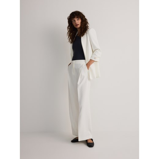 Reserved - Marynarka z marszczonymi rękawami - biały Reserved XXL Reserved