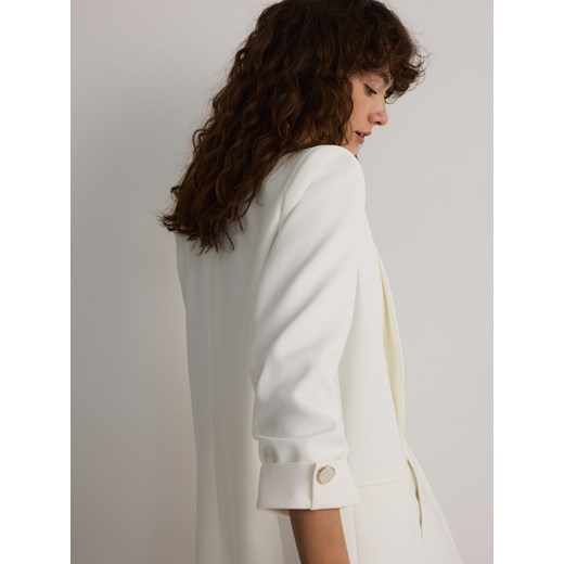 Reserved - Marynarka z marszczonymi rękawami - biały Reserved XL Reserved