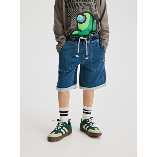 Reserved - Denimowe szorty regular - niebieski Reserved 140 (9 lat) Reserved