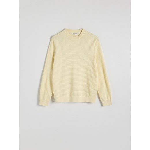 Reserved - Strukturalny sweter - jasnożółty Reserved S wyprzedaż Reserved