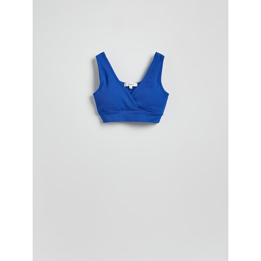 Reserved - Bezszwowy top w stylu sportowym - granatowy ze sklepu Reserved w kategorii Biustonosze - zdjęcie 179071269