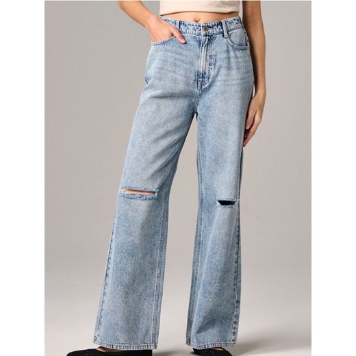 Sinsay - Jeansy wide leg - niebieski ze sklepu Sinsay w kategorii Jeansy damskie - zdjęcie 179072937