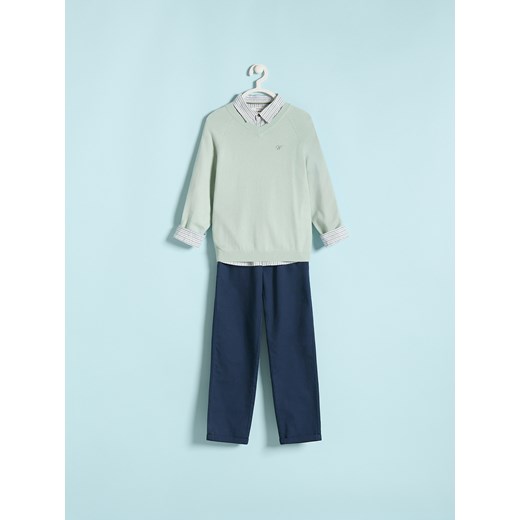 Reserved - Gładki sweter z wiskozą - jasnozielony Reserved 128 (7-8 lat) Reserved