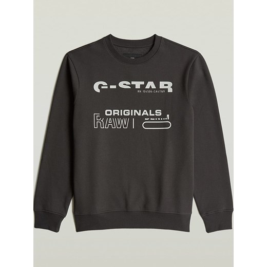 Szara bluza męska G-Star z napisami 