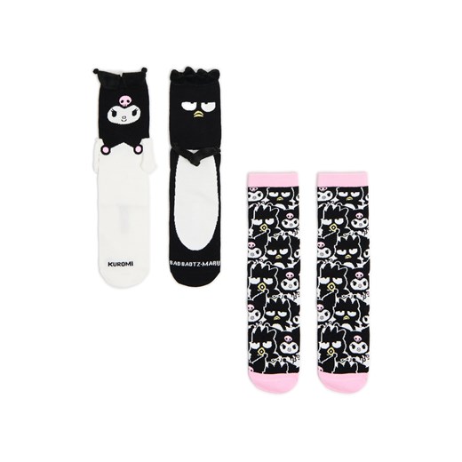 Cropp - 2 pack skarpet Kuromi i Bad Badtz-Maru - różowy ze sklepu Cropp w kategorii Skarpetki damskie - zdjęcie 179078005