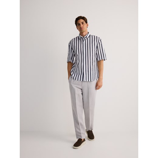 Reserved - Koszula w paski comfort fit - granatowy Reserved L Reserved