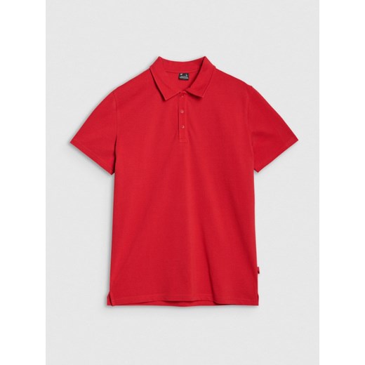 Męska koszulka polo 4F 4FRSS25TPTSM632 - czerwona ze sklepu Sportstylestory.com w kategorii T-shirty męskie - zdjęcie 179080236