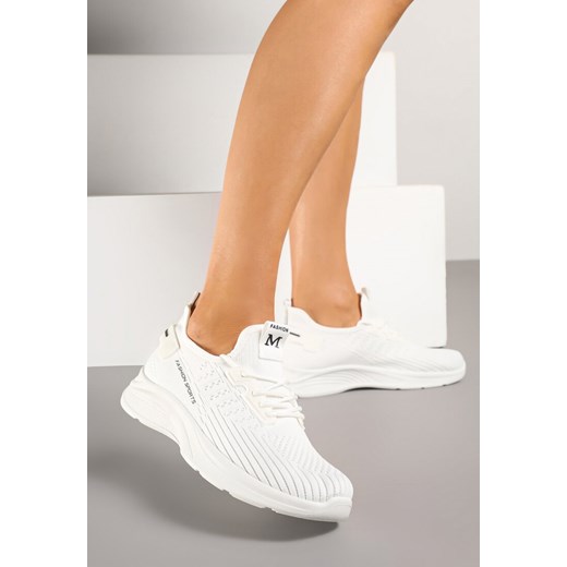 Buty sportowe damskie białe Renee sneakersy sznurowane