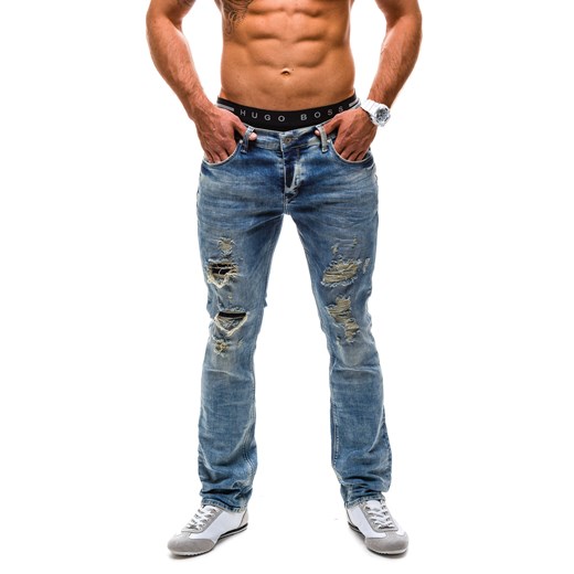 Spodnie męskie jeansy DENIM REPUBLIC 4284 (7736) granatowe denley-pl niebieski jeans