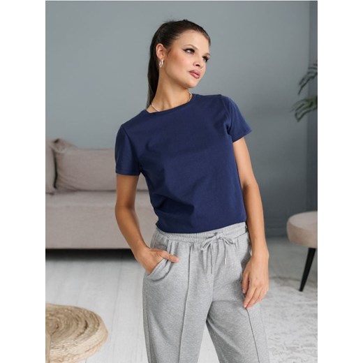 Sinsay - Koszulka basic - granatowy Sinsay XXS Sinsay