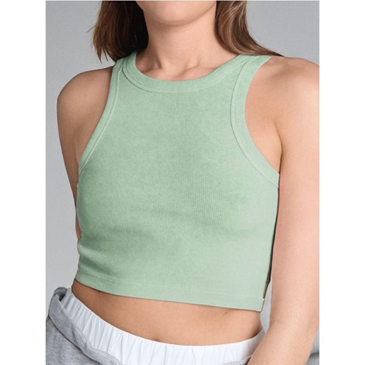 Sinsay - Crop top - zielony ze sklepu Sinsay w kategorii Bluzki damskie - zdjęcie 179083239