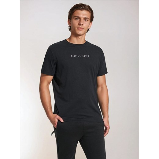 Sinsay - Koszulka z napisem - czarny ze sklepu Sinsay w kategorii T-shirty męskie - zdjęcie 179083315