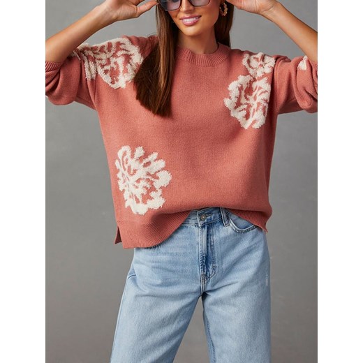 LA Angels Sweter w kolorze koralowo-kremowym ze sklepu Limango Polska w kategorii Swetry damskie - zdjęcie 179083949