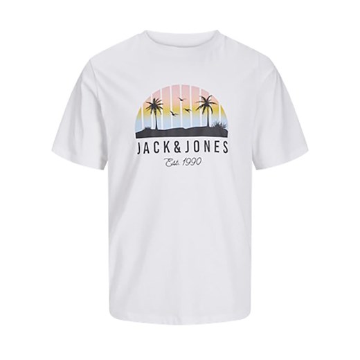T-shirt męski Jack & Jones z napisem z krótkimi rękawami 