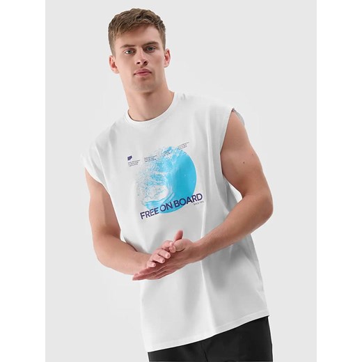 4F Top w kolorze białym ze sklepu Limango Polska w kategorii T-shirty męskie - zdjęcie 179084746