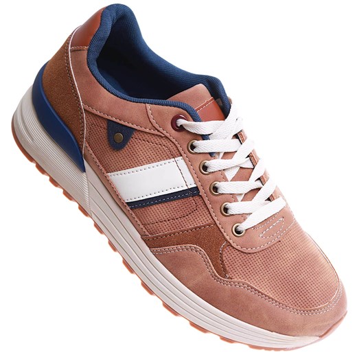 Karmelowe męskie buty sportowe /C2-3 17353 T582/ ze sklepu Pantofelek24.pl w kategorii Trampki męskie - zdjęcie 179086255