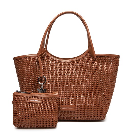 Torebka Emporio Armani EW001009 AF14309 U6164 Brązowy ze sklepu eobuwie.pl w kategorii Torby Shopper bag - zdjęcie 179088085