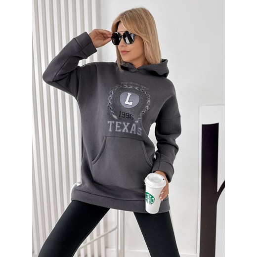 bluza texas grafitowa one size ze sklepu UBRA w kategorii Bluzy damskie - zdjęcie 179088859