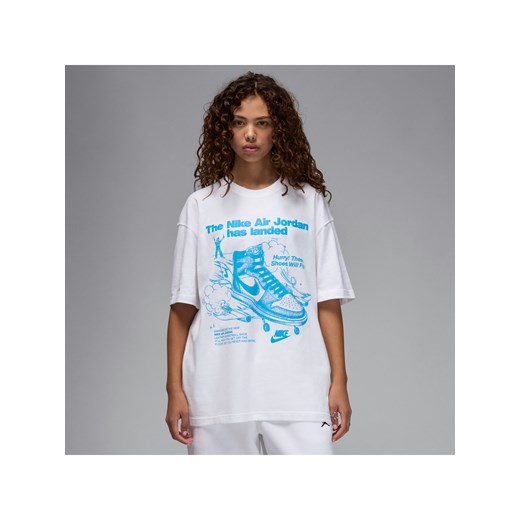 Damski T-shirt oversize z grafiką Jordan - Biel ze sklepu Nike poland w kategorii Bluzki damskie - zdjęcie 179089728
