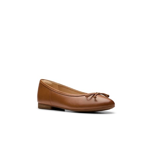 Clarks Skórzane baleriny &quot;Fawna&quot; w kolorze jasnobrązowym Clarks 39,5 okazyjna cena Limango Polska
